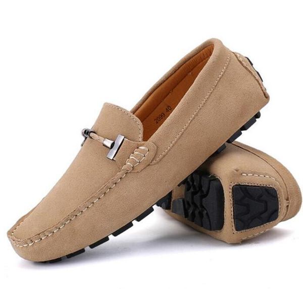 

luxe designer, soft soles, breathable driving loafers, head layer suede leather large-size casual shoes,mens designer loafers z23, Black