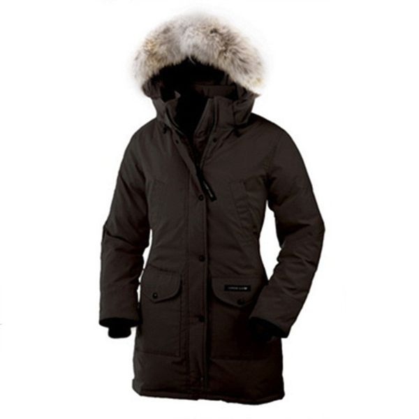 

dhl бесплатно моды классики канады марка женщины триллиум виктория парка пуховик 90% белая ткань открытый пальто с капюшоном регулярный тепл, Black