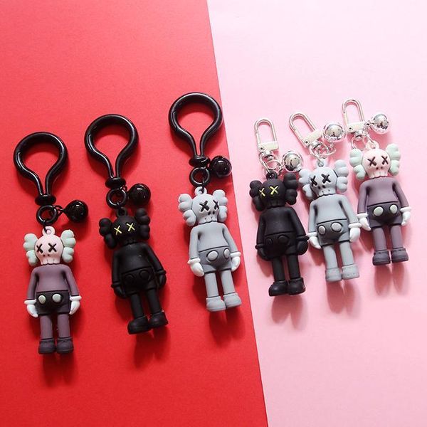 

luxury designer keychainins sesame street kaws doll doll pendant cute trendy keychain creative schoolbag ornaments backpack ornaments, Silver