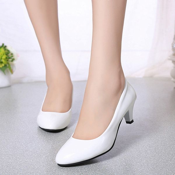 

2019 female pumps nude shallow mouth women shoes fashion office work wedding party shoes ladies low heel shoes woman autumn, Black