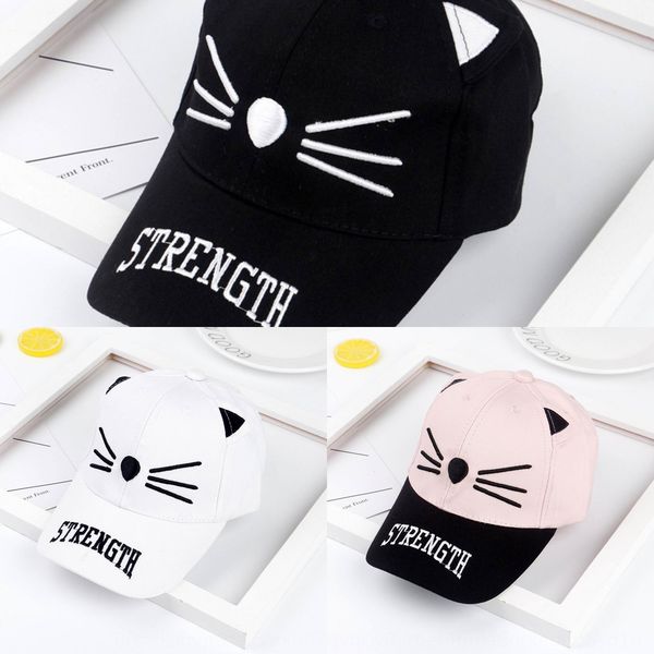 

children's autumn baseball baseball cap leisure travel cute baby cat cap fashionable style, Yellow