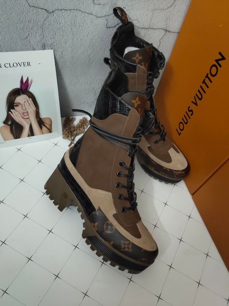

2019z luxury designer printed stripes casual thick sole short boots womens thick sole martin boots lace up short boots eur 35-42