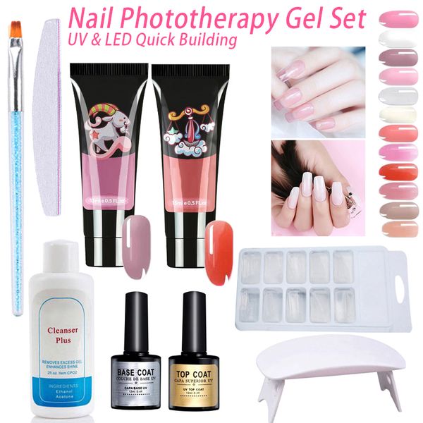 

set extension led uv gel varnish nail polish nail dryer kit quick building dropshipping smj
