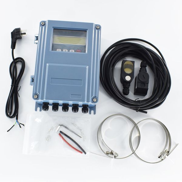Misuratore di portata digitale ad ultrasuoni TDS-100F DN50mm-700mm Al di fuori del trasduttore M2 a clip Misuratore di portata dell'acqua per montaggio a parete