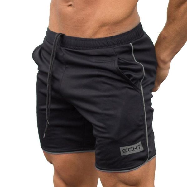 

summer men's letter print sports training bodybuilding shorts casual mid waist workout fitness gym sweatpants for malepants, Black;blue