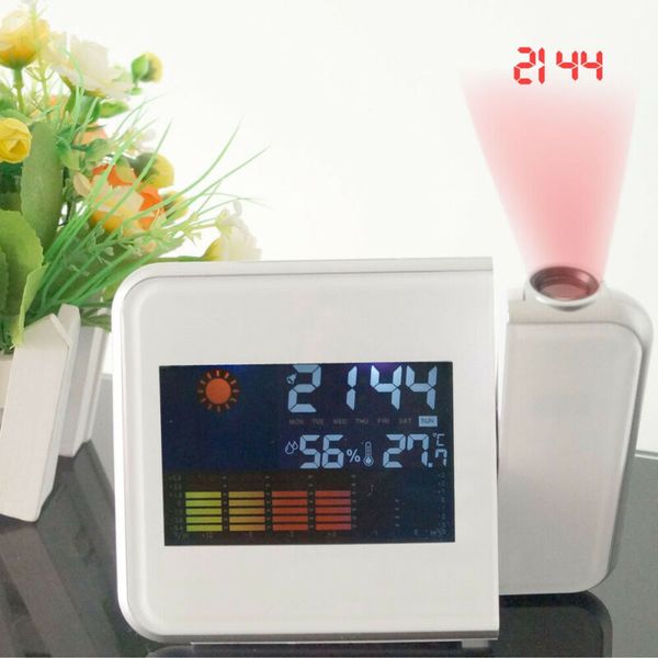 

new creative cool alarm projection led alarm clock voice talking temperature wall/ceiling lcd digital led backlight clock