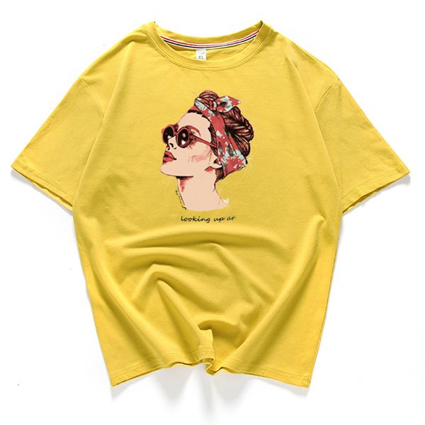 

women shirts womens designer clothes casual funny women cotton summer woman yellow black 2019 new round neck avatar tee, White