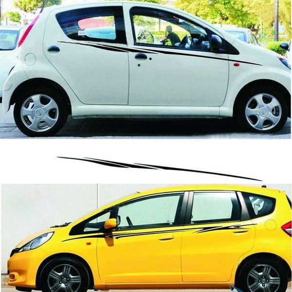 

2pcs/set personalized car waist decals scratches art vinyl body stickers detor