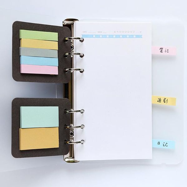 

wholesale- 2 pcs pack 6 holes a5a6 binder planner filler sticky notes diario note-taking planning adhesiv