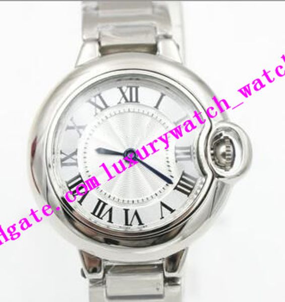 

factory sales women wristwatch 33mm quartz w6920084 white dial silver stainless steel bracelet luxury lady watch ing, Slivery;brown