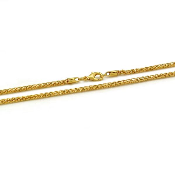

fashion-chain necklace men rapper trendy golden chains 18k real gold plated link chain jewelry ing, Silver
