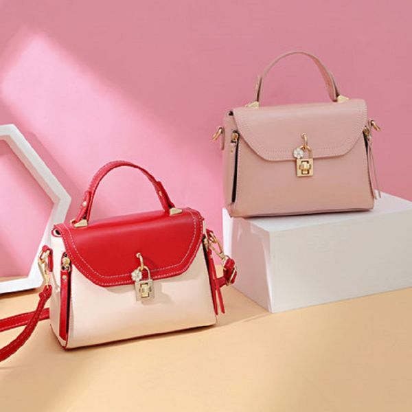 

2020 summer new hit color wild messenger bag side zipper hardware decoration small bag