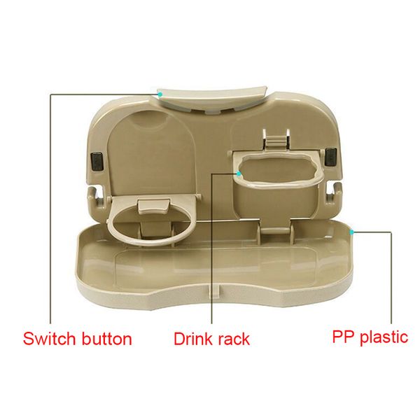 

foldable auto car back seat table drink holder cup tray stand desk tools vs998
