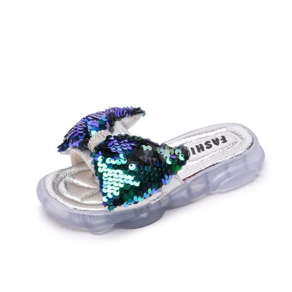 

summer 2020 new baby girls slippers bowtie children flip flops barefoot children sandals princess indoor beach slippers for kids, Black;grey