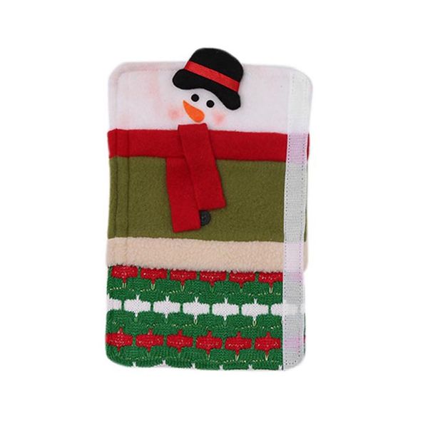 

3 pcs / set рождественский снеговик холодильник бытовой ручки covers xmas домашнее украшение аксессуары navidad холодильник покрывала