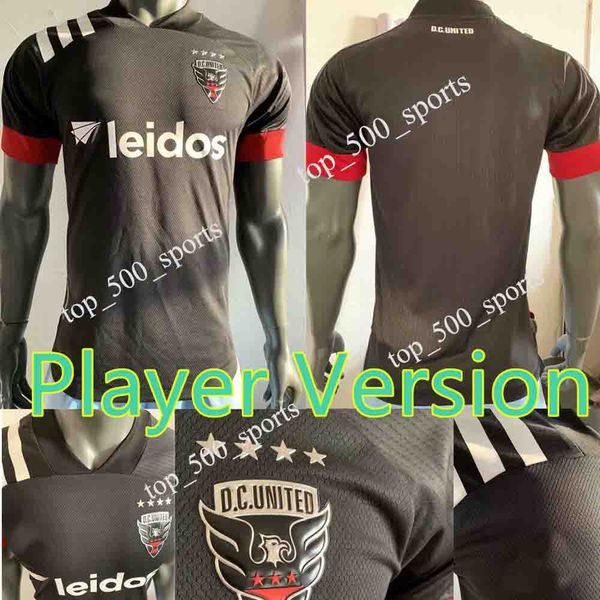 

player version dc united mls 2020 soccer jersey home black arriola kamara flores gressel washington football shirt, Black;yellow