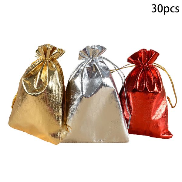 

30pcs colorful drawstring pouches jewelry gift bags wedding party favor gift exquisite design christmas bags 3.9 x 4.7 inch(10 x
