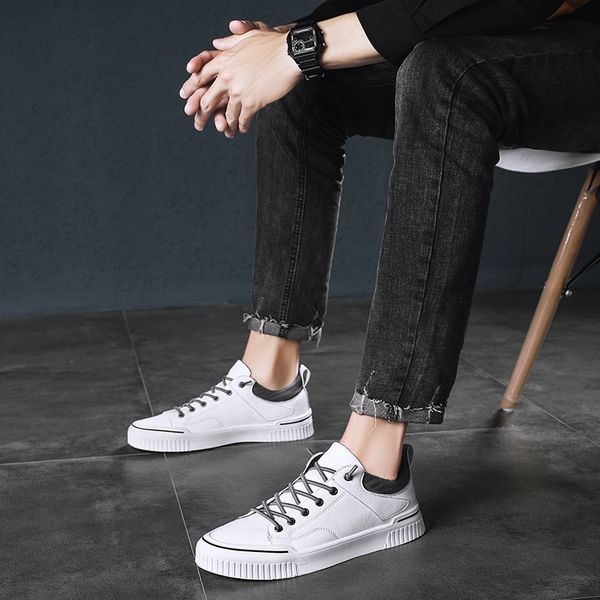 

men casual shoes fashion sneakers oxfords breathable classic flats shoes man autumn spring new lace-up non-slip shoes *, Black