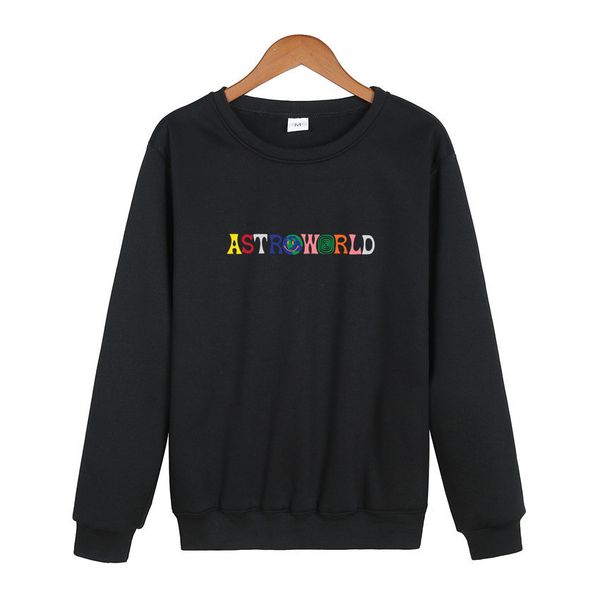 

100%cotton hoodies travis scott astroworld sweatshirt men fashion letter print hoodie man and woman pullover, Black