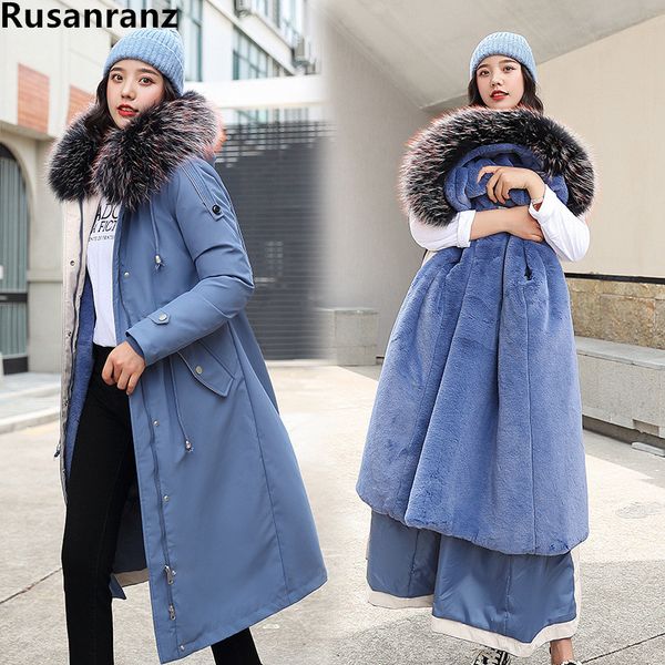 

sheepskin new women long autumn winter warm velvet thicken faux fur coats parka female solid big pocket jacket parkas outwear, Black