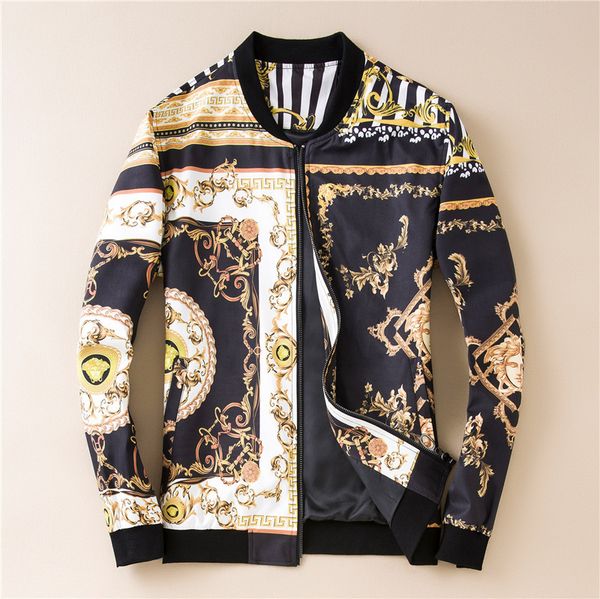 

2019 jackets autumn new men's jacket stand-up collar coat big men's trend big men's jacket mens designer jackets size m-5xl, Black;brown