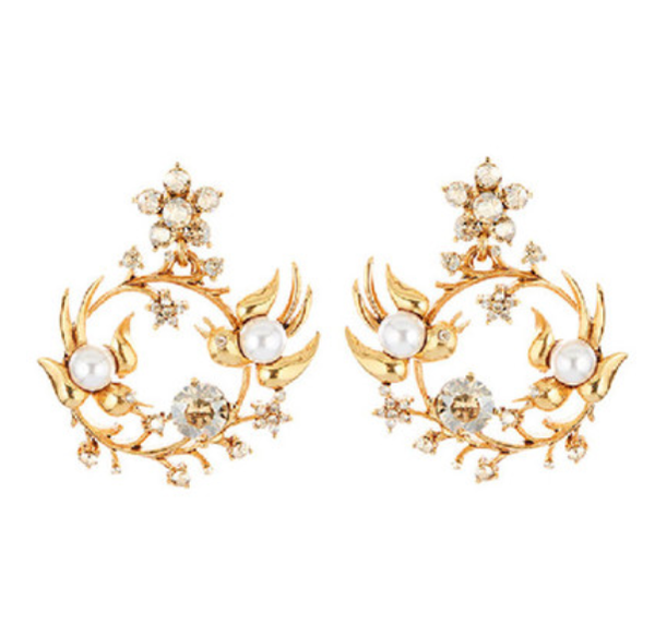 

csxjd design swallow crystal earrings vintage women's jewelry, Silver