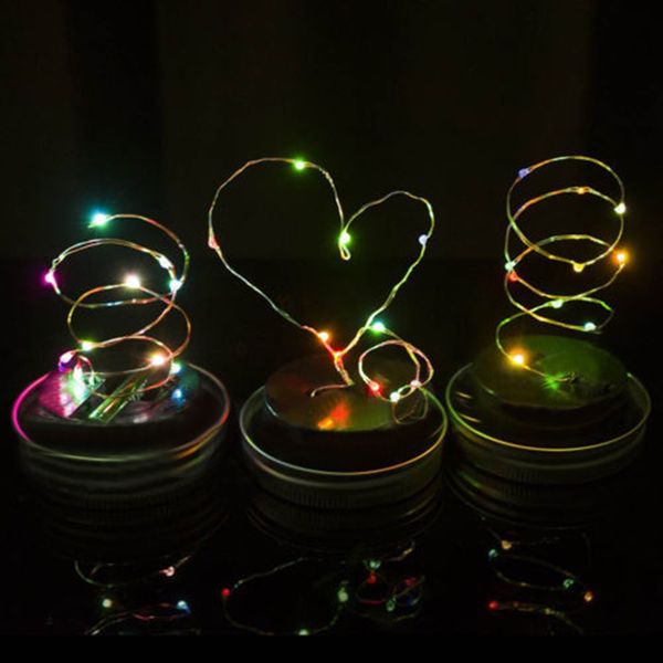 

led fairy light mason jar lid lights for outdoor christmas garden decoraton