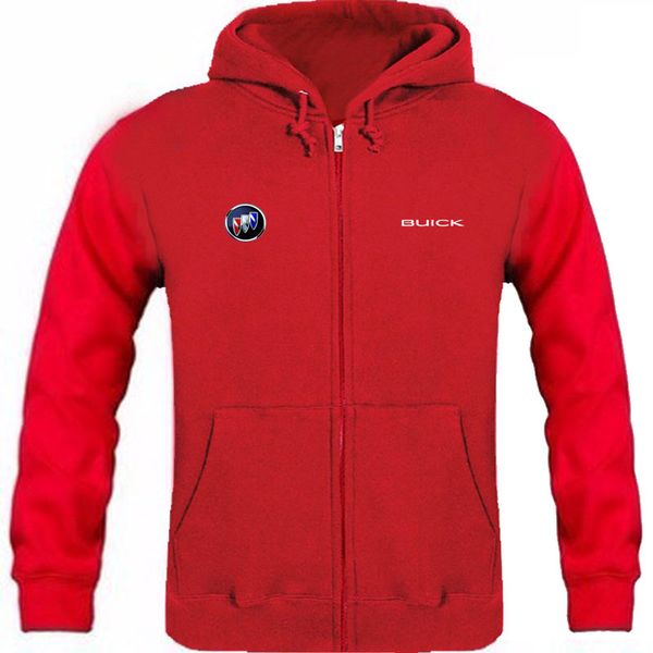 

buick logo print mens hoodie zipper cardigan jacket casual slim fashion zipper sweatshirts, Black