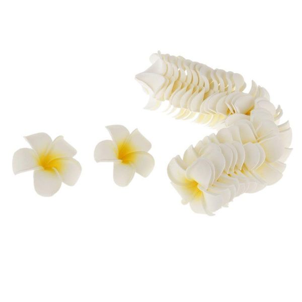 

100pcs frangipani hawaii flower head foam decor for wedding craft style flowers hawaii ennes