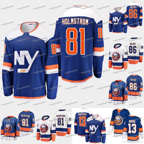 

2019 Draft New York Islanders Jersey 81 Simon Holmstrom 86 Samuel Bolduc 13 Mathew Barzal 27 Anders Lee 53 Casey Cizikas Hockey Jerseys