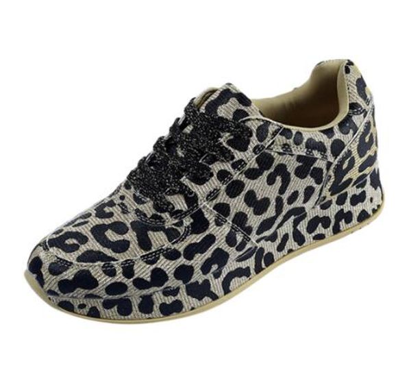 

leopard повседневного shoesr женщина обувь увеличение нескользящего platformfor женщина мода весна, Black
