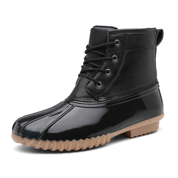 

new women winter boots leather ankle snow boots female low heels warm fur cotton-padded women shoes eur size:36-42, Black