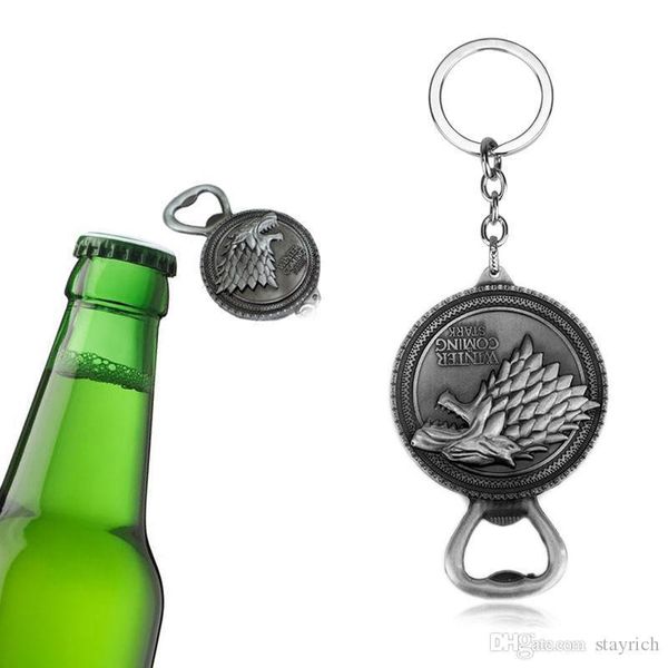 

game of throne keychain bulk lots song of ice and fire keychains bottle opener home decor kitchen accessories party supplies