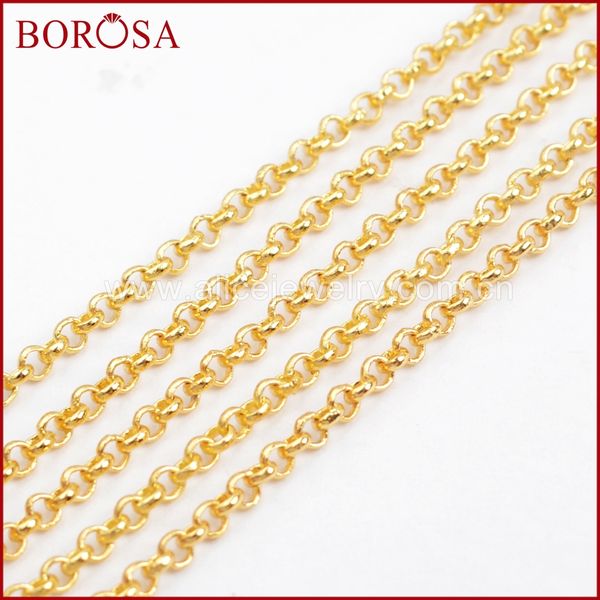 

borosa 10pcs 21inch gold color 2mm thin finish chain necklace brass chains jewelry findings for pendant necklace making pj112, Silver