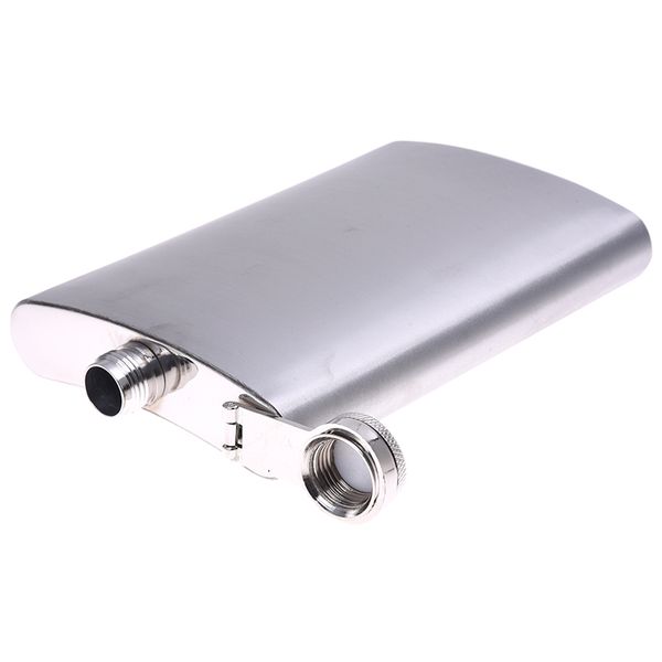 

stainless steel whisky liquor alcohol pocket hip flask +funnel