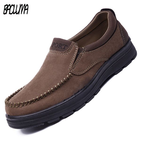 

fashion men casual shoes daily flock mens loafers classic dress shoes comfortable breathable men's office soft moccasin 48, Black