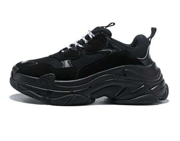 

triple-s designer sneakers paris 17fw triple s platform for mens women black red white green casual dad shoes tennis increasing 36-45 d09