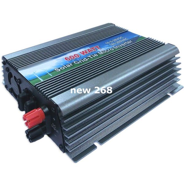 Freeshipping Üzerinde 600 W Izgara Kravat Güneş Enerjili Inverter 10.5 V ~ 28 V DC AC110V veya 220 V Saf Sinüs Dalga Mikro Invertör için 600 ~ 720 W 18 V PV Modülü