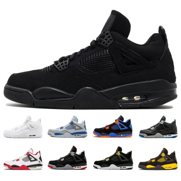 

4 basketball shoes for men 4s oreo pure money royalty white cement raptors black cat bred fire red mens trainers sports sneakers