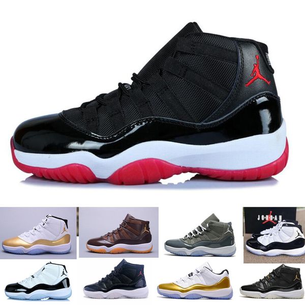 

concord high 45 11s platinum tint cap and gown men basketball shoes gym red bred barons space jams 11 mens sports sneakers designer trainers, Black