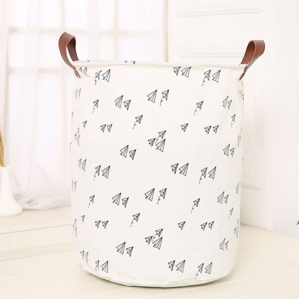 

foldable canvas home storage bag kids toy bag laundry clothes basket with handle