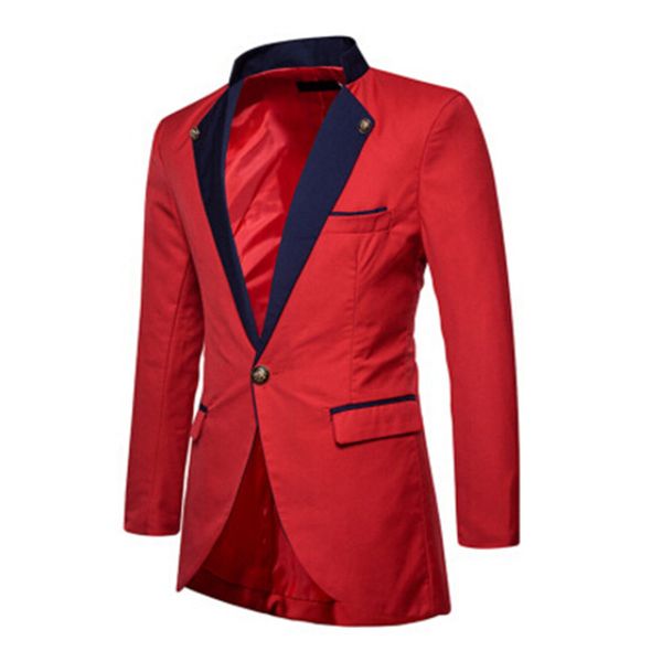 

2018 new spring men's fashion banquet tuxedo suit gentleman style solid small men's leisure suit jacket, White;black