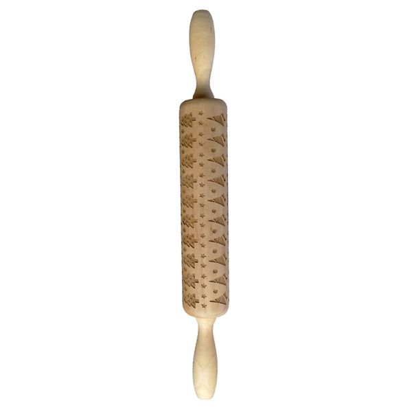 

christmas baking rolling pin wooden engraved gift for christmas home decoration