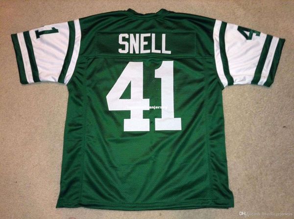 

retro custom sewn stitched #41 matt snell green mitchell & ness jersey s-5xl,6xl men's football jerseys rugby, Black;blue