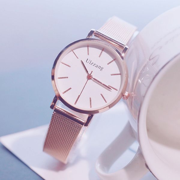 

women quartz wristwatches lady female fashion simlple stainless steel band watches for women's bracelet watch gift, Slivery;brown