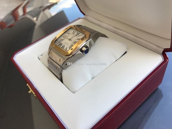 

100 xl 42mm auto men 18kt yellow gold & steel automatic watch w200728g men's watch, Slivery;brown