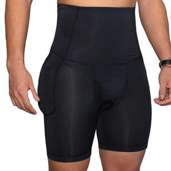 

взрыв стиль мужчины открытый промежность u выпуклые высокой талией для похудения нижнее белье hip lift боксеры трусы живот шорты, White;black