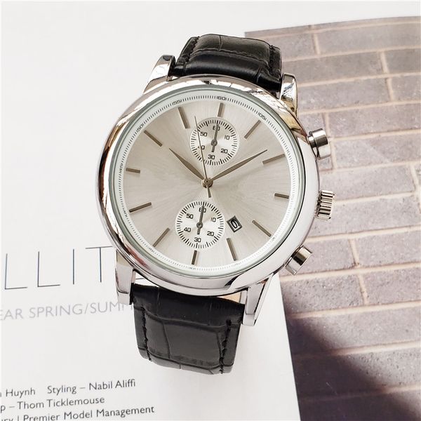 

mens watches brand luxury boss famous watches fashion casual leather men watches quartz watch clock men relogio masculino drop, Slivery;brown