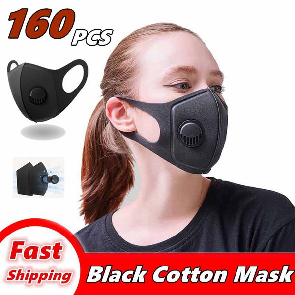 

in stock dhl face masks anti-dust cotton protective mouth mask man woman cycling wearing black fashion masks q002