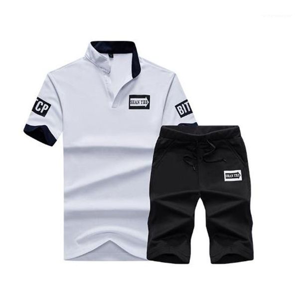 

solid color summer mens конструктора костюмы с коротким рукавом с шортами причинная сыпучие sundress подростковая одежда нагрудные шеи письм, Gray